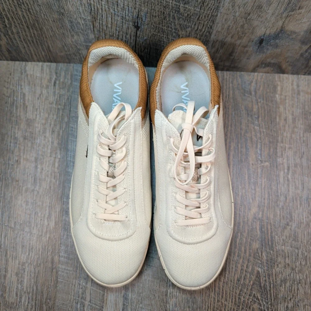 VIVAIA Unisex Casual Sneakers V Prime Beige Tan Womens 11 Mens US 9.5 EU 42.5
